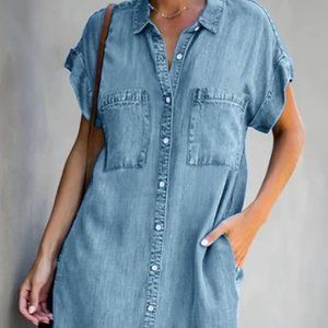 Velvet Heart Chambray Tencel Dress